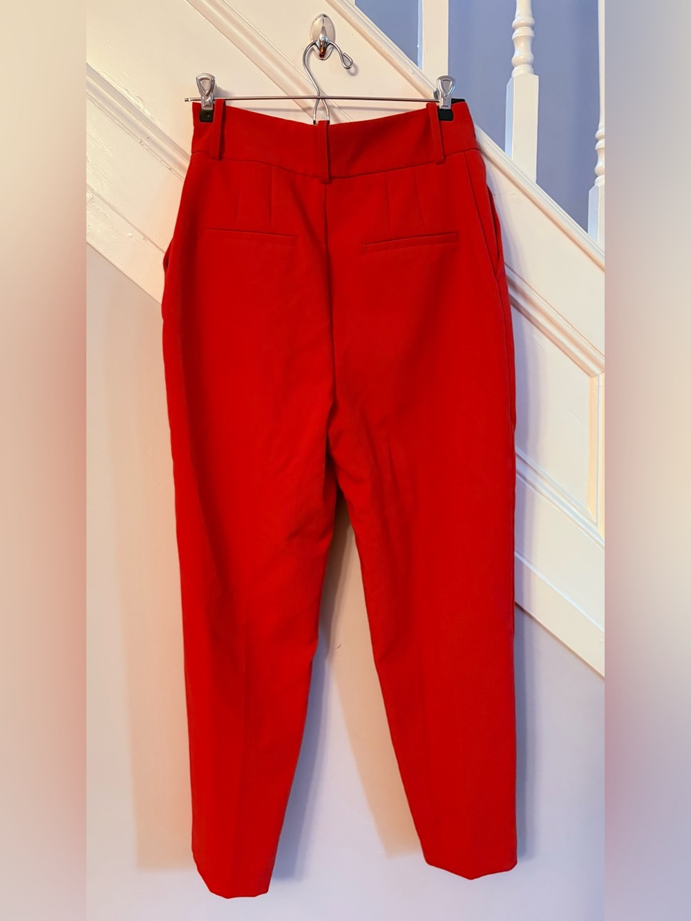 Zara Collarless Women's Red Tailored Blazer and Pants Suit Size Small NWOT - Picture 10 of 10